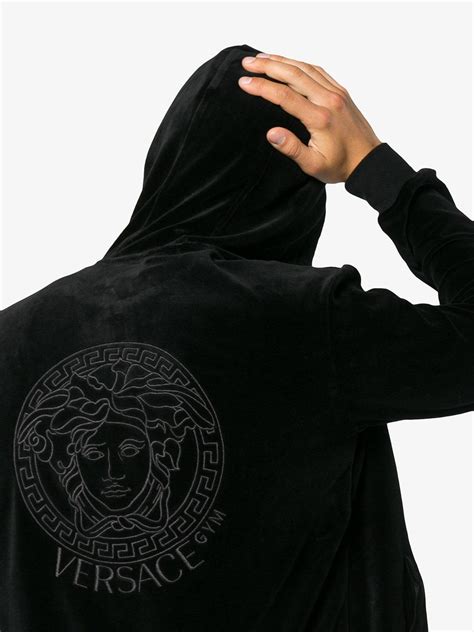 versace black gold hoodie|versace hoodie medusa.